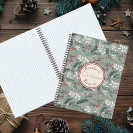 Cuaderno Receta del patrón de Navidades festivos