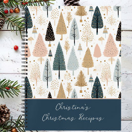 Cuaderno Receta del patrón de Navidades festivos