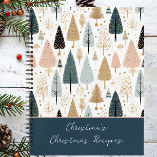 Cuaderno Receta del patrón de Navidades festivos