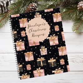 Cuaderno Receta del patrón de regalo para Navidades festivo