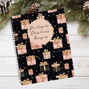 Cuaderno Receta del patrón de regalo para Navidades festivo