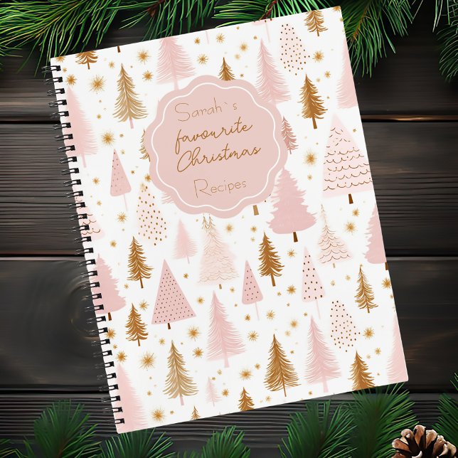 Cuaderno Receta del patrón del árbol de Navidad festivo (Subido por el creador)