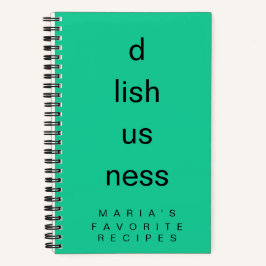 Cuaderno Receta Deliciosa D Colorida Nos EE. UU.