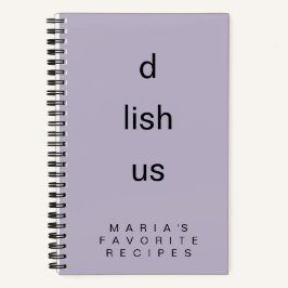 Cuaderno Receta Deliciosa D Minimalista Colorida