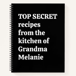 Cuaderno Receta divertida de la abuela secreta personalizad