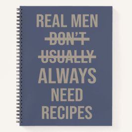 Cuaderno Receta divertida en blanco: regalo para los hombre