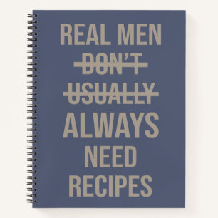 Cuaderno Receta divertida en blanco: regalo para los hombre