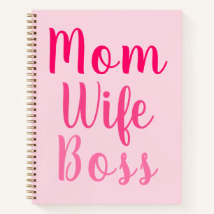 Cuaderno Receta elegante del guión de personalizado rosa de