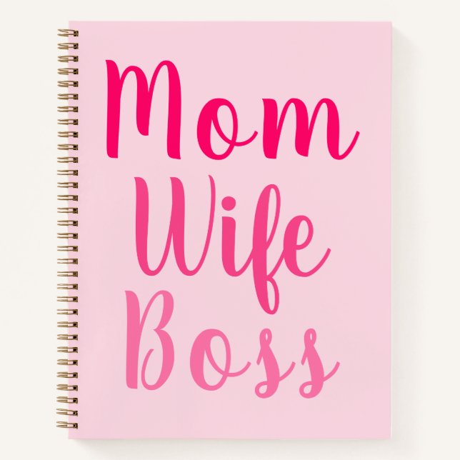 Cuaderno Receta elegante del guión de personalizado rosa de (Anverso)