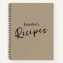 Receta elegante Minimalista marrón claro