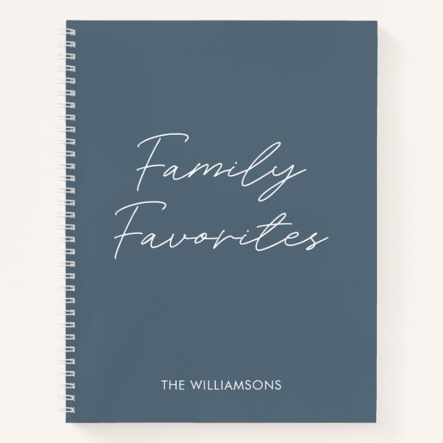 Cuaderno Receta elegante moderna de la familia de la cocina (Anverso)