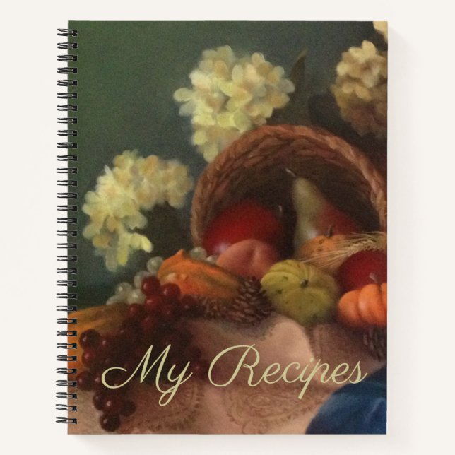 Cuaderno Receta en blanco de Cornucopia Harvest (Anverso)