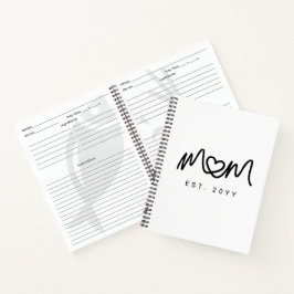 Cuaderno Receta establecida de mamá corazón de escritura ne