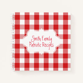 Cuaderno Receta familiar con tostado de búfalo rojo y blanc