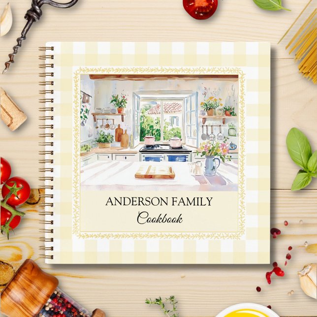 Cuaderno Receta Familiar de Cocina de Campo en Cuadros Amar (In situ)