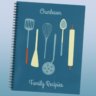 Cuaderno Receta familiar de cocina retro personalizada