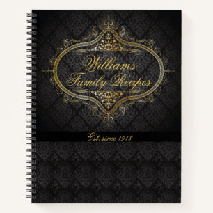 Cuaderno Receta familiar de época personalizada