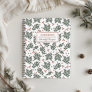 Cuaderno Receta familiar de follaje de Navidad