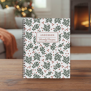 Cuaderno Receta familiar de follaje de Navidad