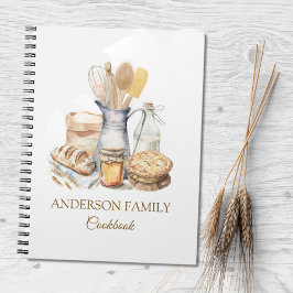 Cuaderno Receta familiar de utensilios para hornear cocina