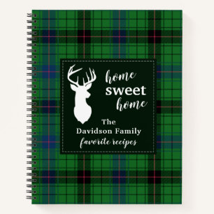 Cuaderno Receta familiar personalizada Davidson Tartan Plai