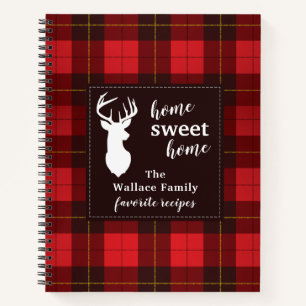 Cuaderno Receta familiar personalizada de Wallace Tartan Pl