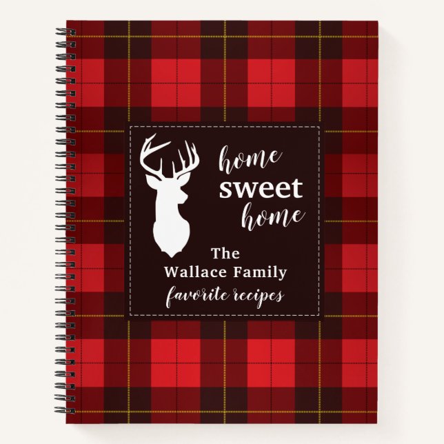 Cuaderno Receta familiar personalizada de Wallace Tartan Pl (Anverso)
