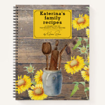 Receta familiar Sunflower Wood Kitchen Utensils