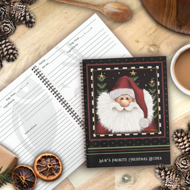 Cuaderno Receta festiva personalizada de Navidades de Santa (Subido por el creador)