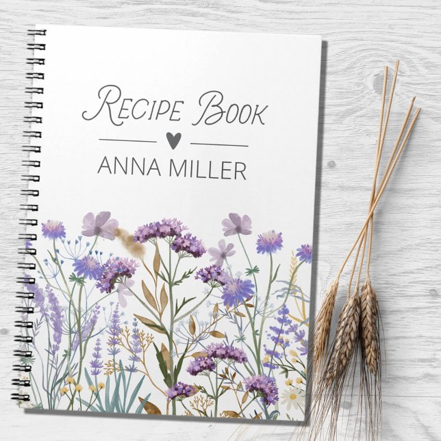 Cuaderno Receta Floral de Flores Silvestres Moradas Persona (In situ)