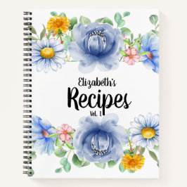 Cuaderno Receta floral personalizada