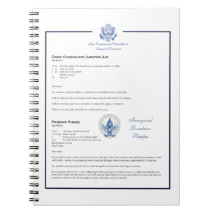 Cuaderno Receta inaugural de almuerzo