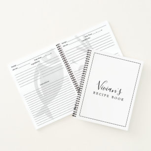 Cuaderno Receta minimalista de ducha de novia