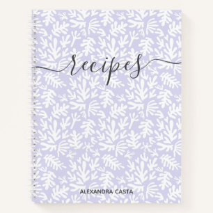 Cuaderno Receta Minimalista moderna de Personalizado botáni