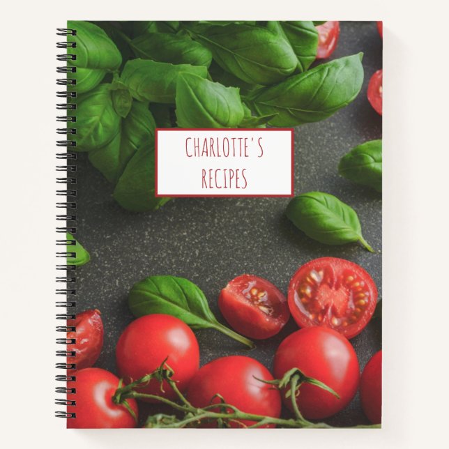 Cuaderno Receta moderna de cocina de la base de tomate vege (Anverso)