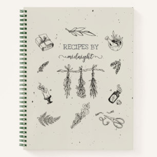 Cuaderno Receta moderna de Hechizo de Cocina con hierbas