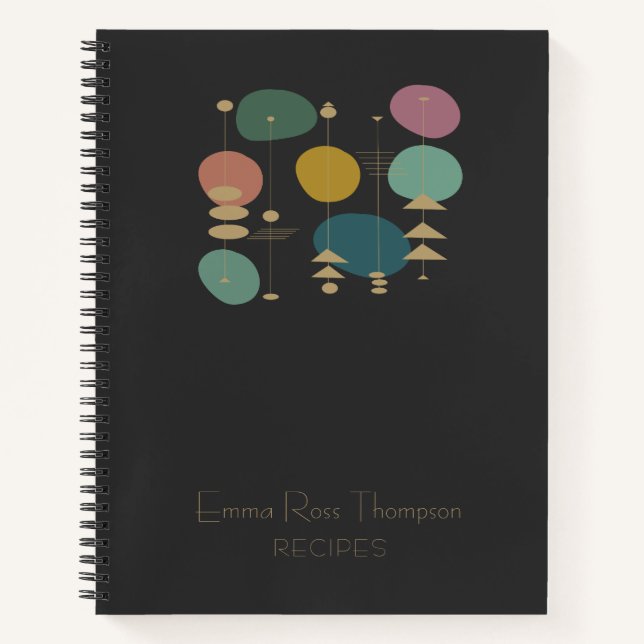 Cuaderno Receta moderna de la época del espacio atómico ret (Anverso)