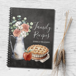 Cuaderno Receta Negra de la Casa de Campo Rústica de la Fam