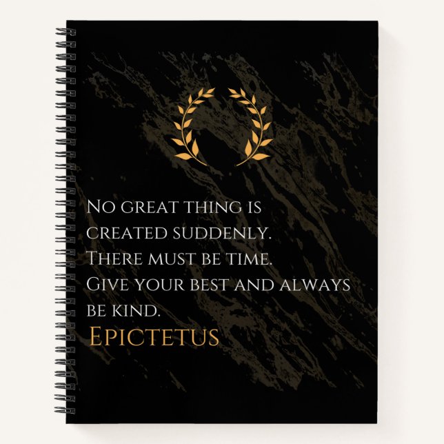 Cuaderno Receta para la grandeza de Epictetus (Anverso)