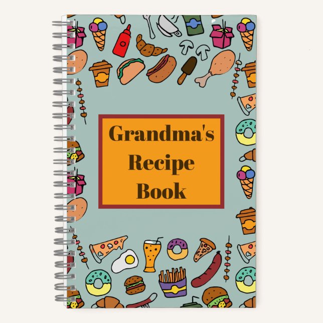 Cuaderno Receta personalizable personalizada Escribir sus p (Anverso)