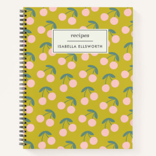 Cuaderno Receta personalizada Cherries Retro KitchFamily