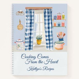 Cuaderno Receta Personalizada Cocina Acogedora Monograma Pe