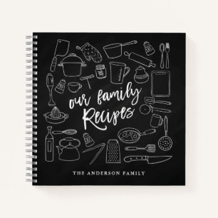 Cuaderno Receta personalizada de Chalkboard KitchTools