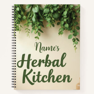 Cuaderno Receta personalizada de cocina a base de hierbas