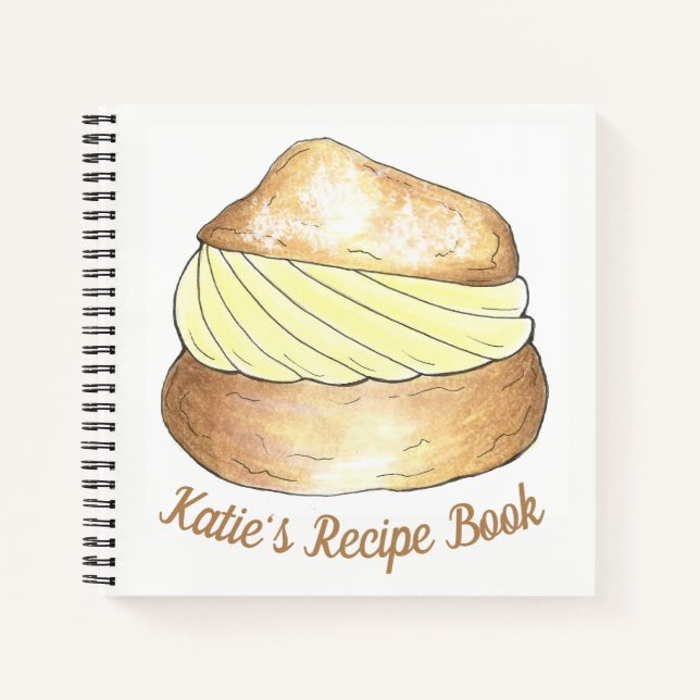 Cuaderno Receta personalizada de crema de bollería Cocina d (Anverso)