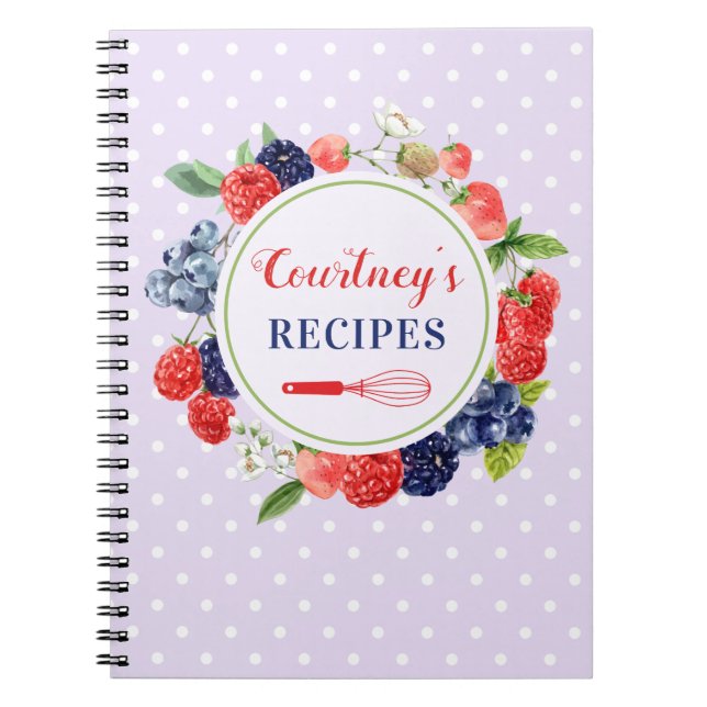 Cuaderno Receta personalizada de dulces para pasteles de po (Frente)