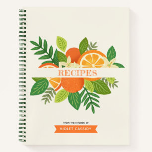 Cuaderno Receta personalizada de florecimiento de naranjas