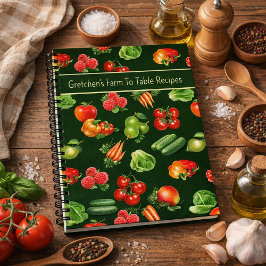 Cuaderno Receta personalizada de frutas y verduras
