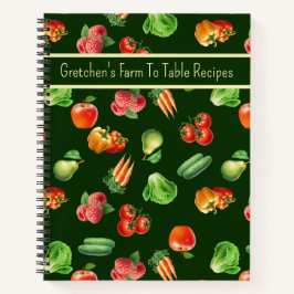 Cuaderno Receta personalizada de frutas y verduras