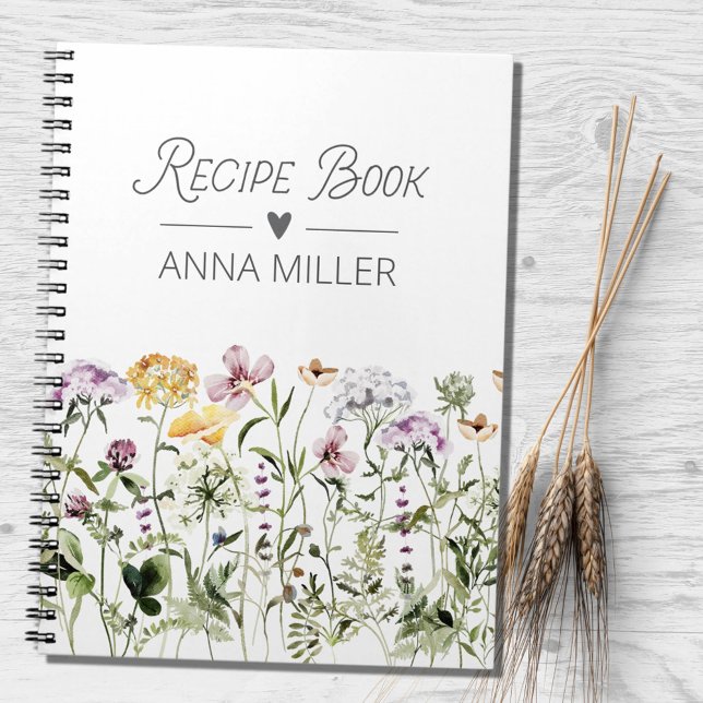 Cuaderno Receta personalizada de jardín floral silvestre (In situ)